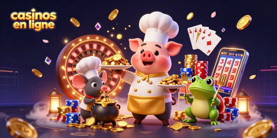 Gagnez gros avec les casinos en ligne et découvrez des plats d'or servis par un chef en 3D.