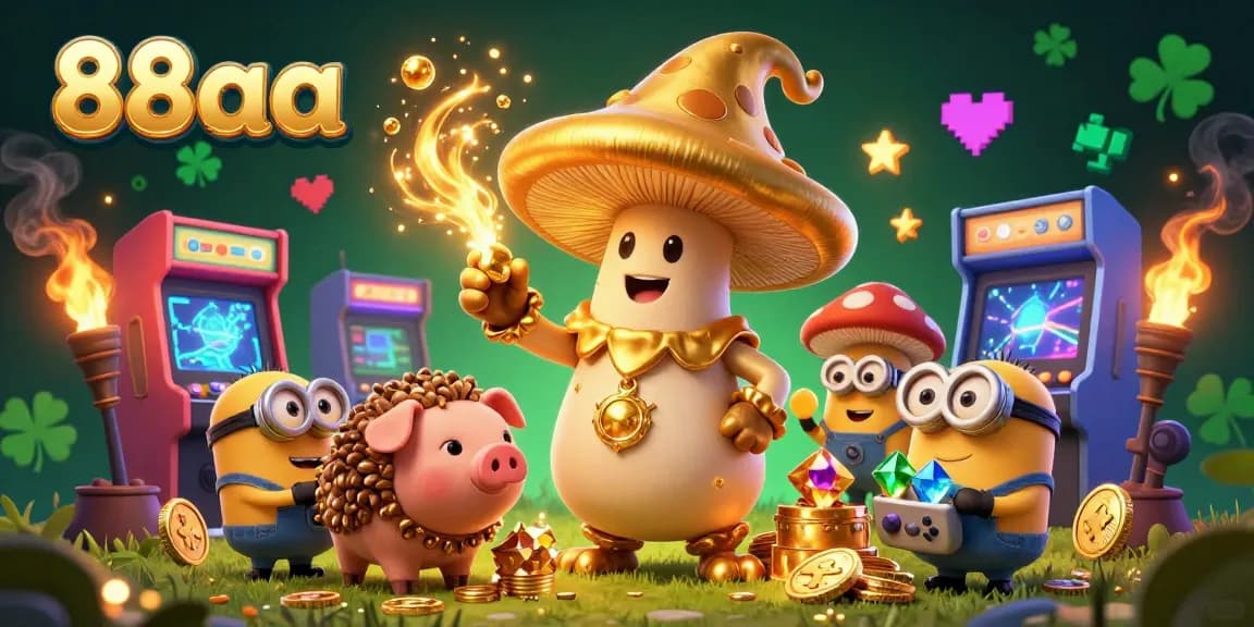 Experience thrilling casino magic with 88aa as the golden wizard casts spells, revealing treasures.