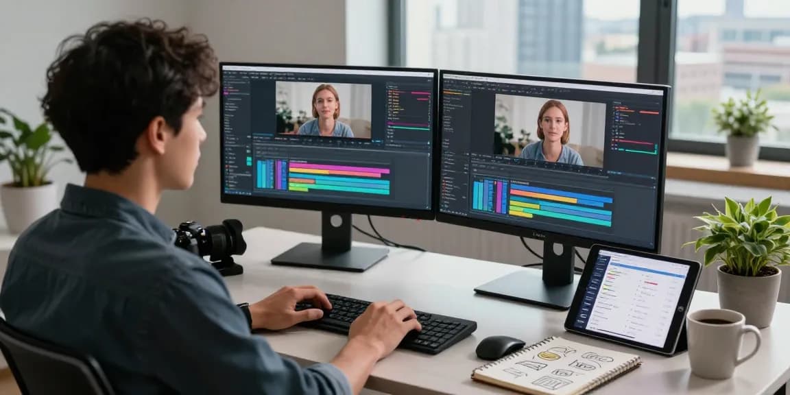 Creator analyzing video content to generate precise video prompt ai.