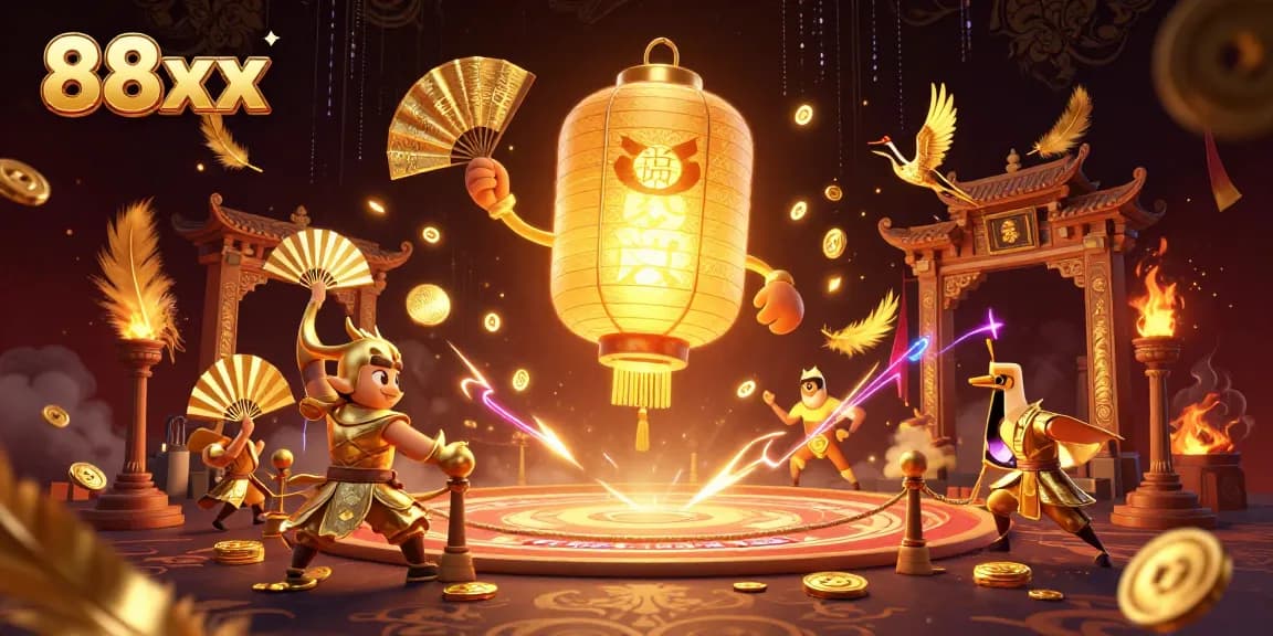 Engage with the spirit of 88xx at the vibrant casino night market filled with gold and fortune.