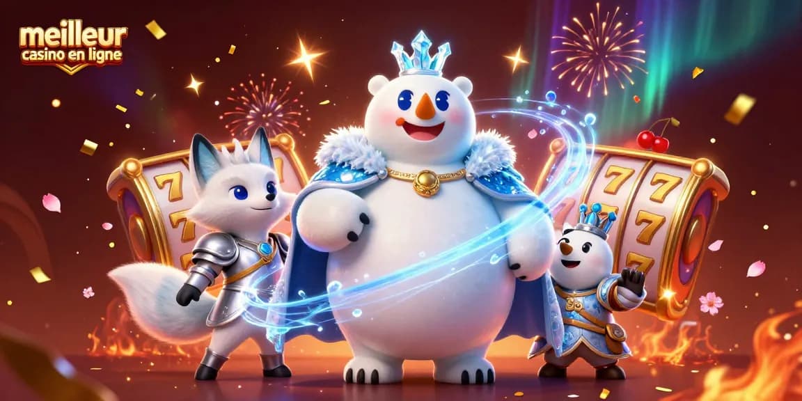 Jouez au meilleur casino en ligne avec des machines à sous, un ours polaire royal et un renard en armure.