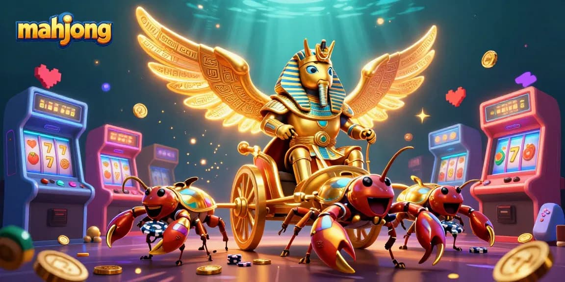 Experience thrilling mahjong gameplay with animated characters and vibrant casino elements.