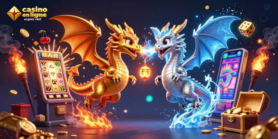 Jouez à des jeux fascinants sur un casino en ligne argent réel avec cette illustration dynamique.