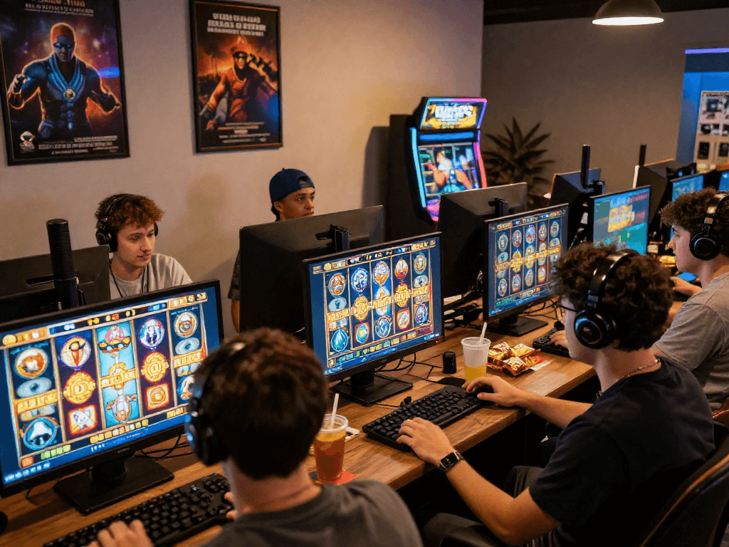 Players enjoying an exciting online session of togel 4d slot games with vibrant graphics and cozy ambiance.