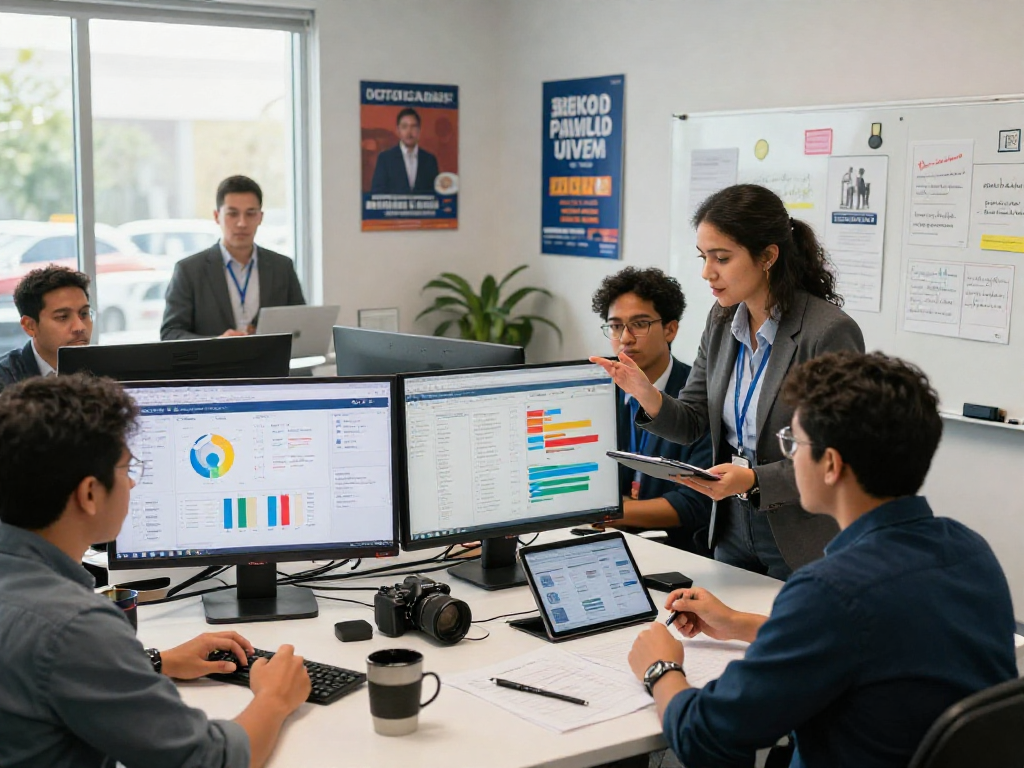Learn how to buy CTV ads for a campaign in a dynamic political office scene with engaged team members.