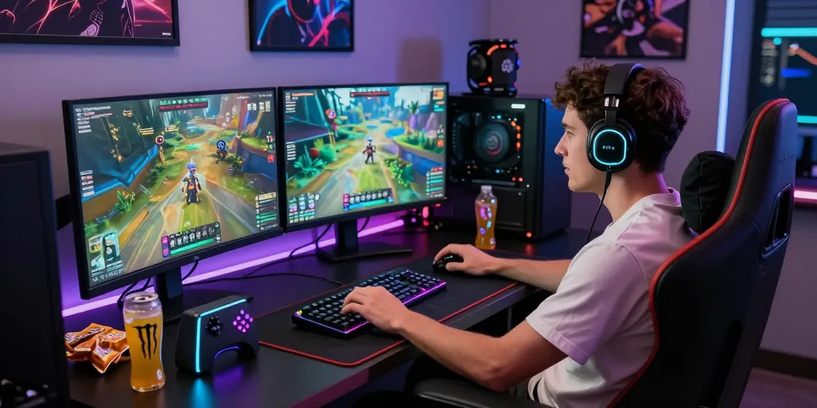 Immersive pakde4d gaming experience with futuristic setup and vibrant graphics