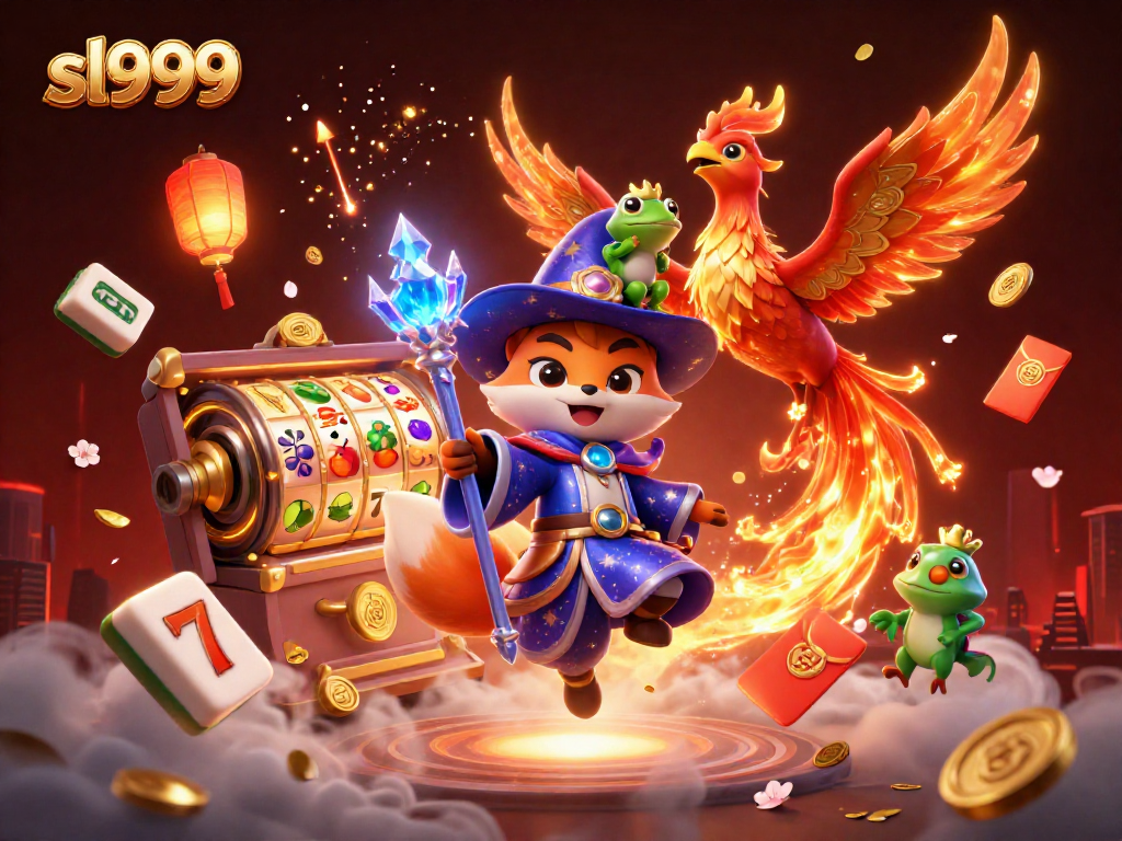 Experience the magic of sl999 casino adventures with a captivating 3D illustration.