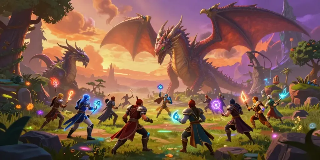 Players engage in an epic battle against monsters in the game rokok88, showcasing adventure and bravery.