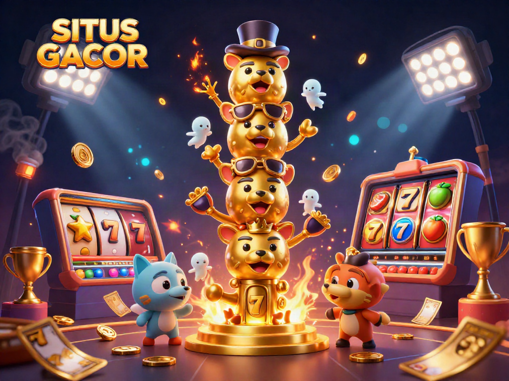 Engage with winning strategies at SITUS GACOR showcasing vibrant slot game visuals and interactive elements.