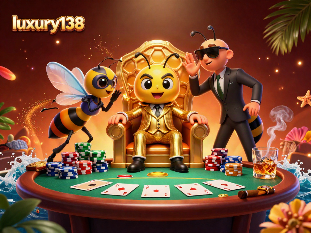 luxury138 meriahkan permainan poker dengan boss lebah judul dan penjaga bersayap, kualitas 8K
