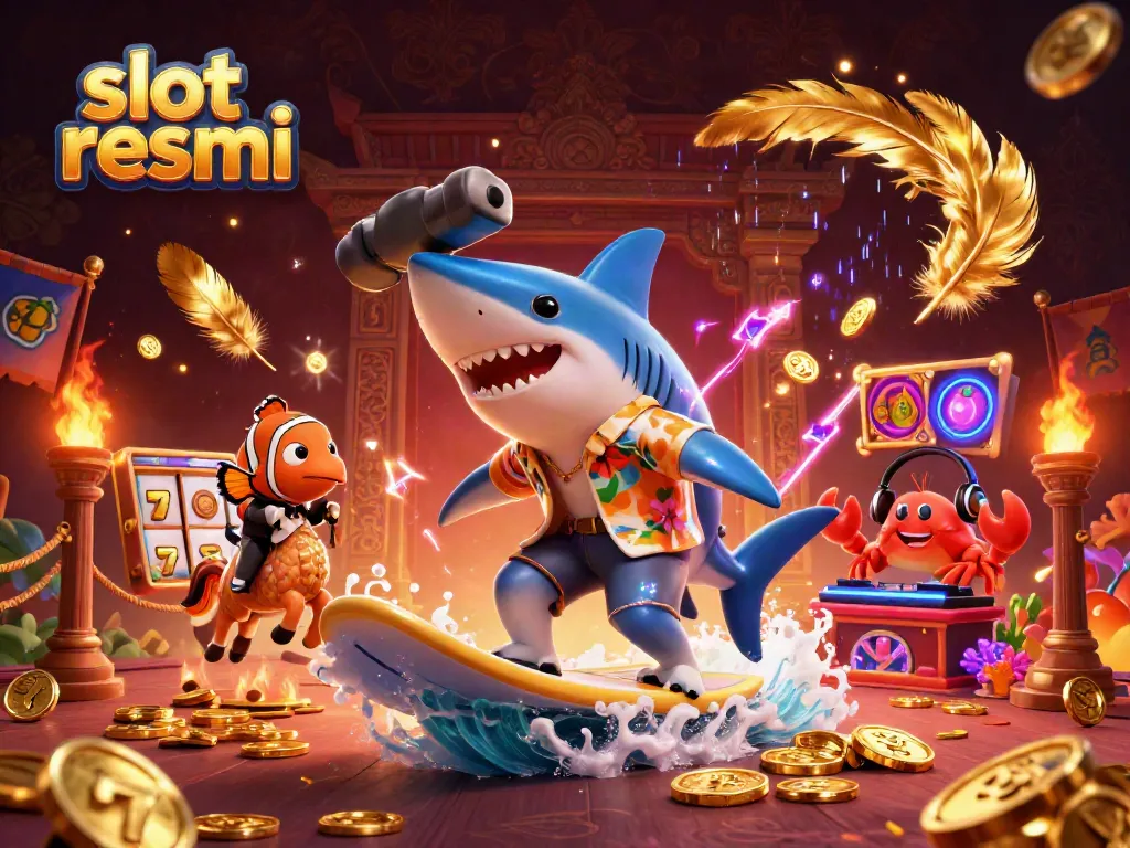 Enjoy thrilling gaming experiences with slot resmi illustrated in a vibrant underwater scene.
