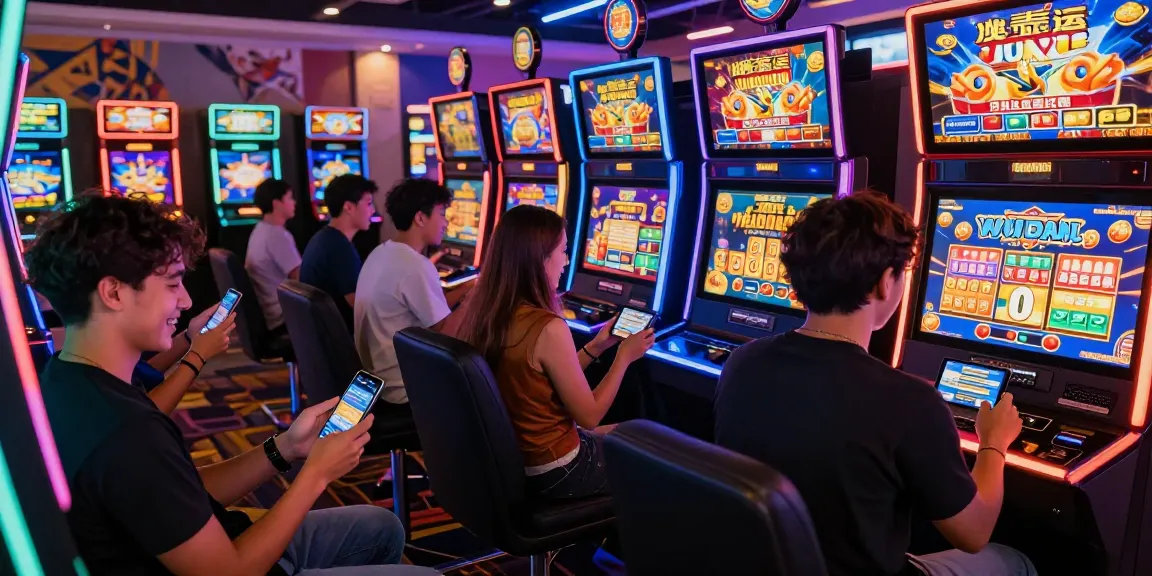 Engaging players enjoying slot games on a platform offering deposit pulsa tanpa potongan with zero fees.