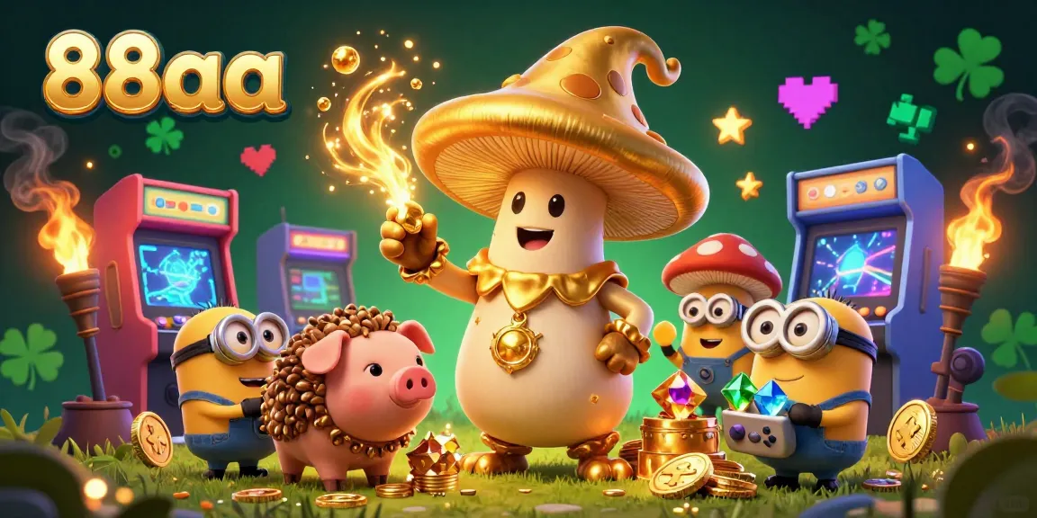 Experience thrilling casino magic with 88aa as the golden wizard casts spells, revealing treasures.