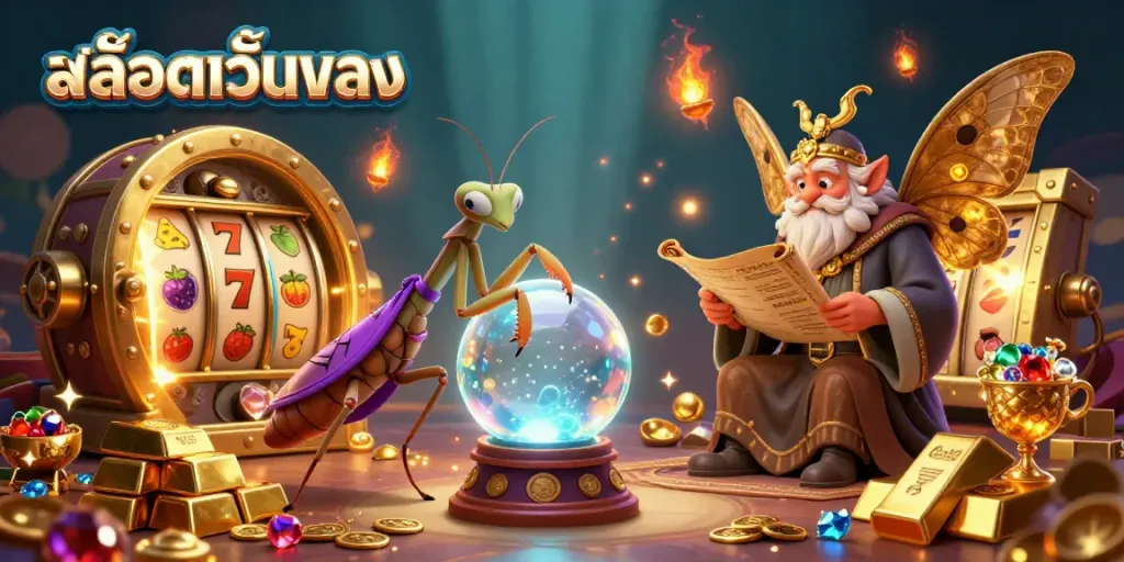 เล่นเกมสล๊อตเว็ปตรง รับโชคจากการทำนายของแมงมุมยักษ์และเหมียวทองคำที่หลุดลอย