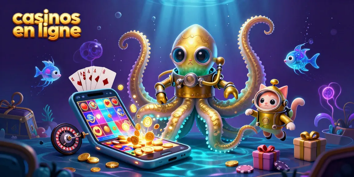 Découvrez les meilleures actions de jeux dans les casinos en ligne avec un kraken et un chat plongeur.