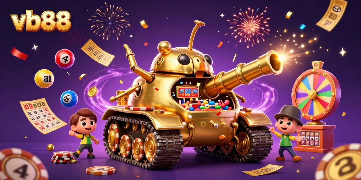 Engage with vb88's exciting casino experience inside a golden beetle tank bursting with prizes.
