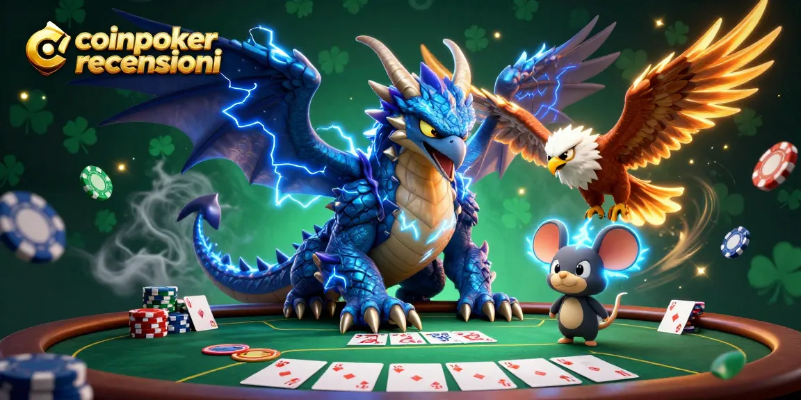 Gioca intensamente a CoinPoker recensioni con draghi e aquile nel mondo del poker online.