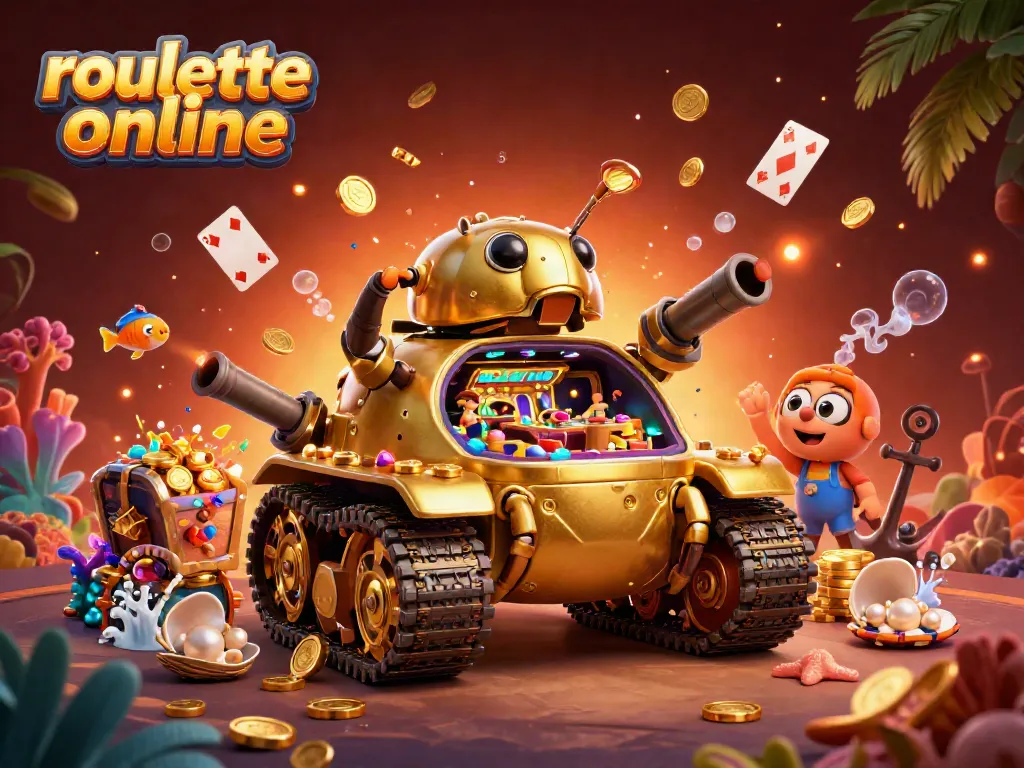 Experience thrills with roullete online in this vibrant casino-themed 3D illustration.