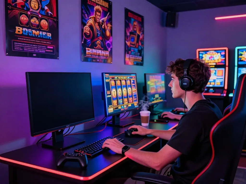 Pengalaman bermain slot777 online dengan fokus pada mesin slot digital dan pengaturan gaming modern.