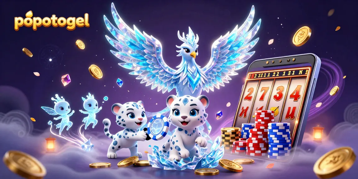 Play big on popotogel with 3D illustration of thrilling gambling characters and elements.