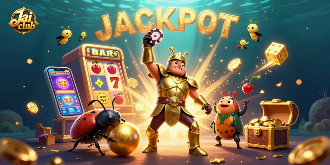 Experience the thrill with Jai club in this vibrant illustration showcasing a jackpot celebration.