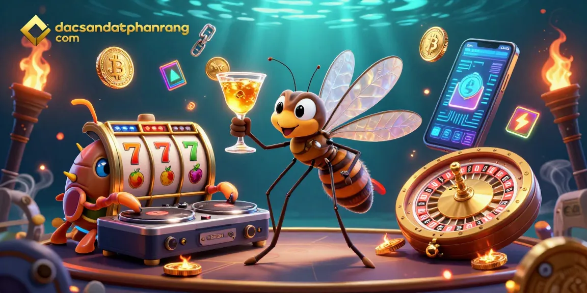 Spin the reels and win with dacsandatphanrang com's colorful casino illustration showcasing vibrant energy and rich elements.