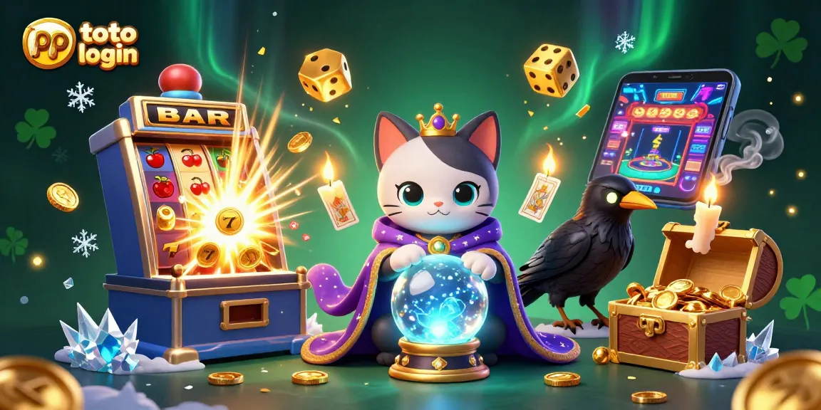 Engage in the thrilling experience of pp toto login with our vibrant casino-themed illustration.