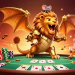 Rasakan kegembiraan dengan link slot gacor hari ini yang menampilkan chimera yang mengaum dan elemen kasino yang dinamis.