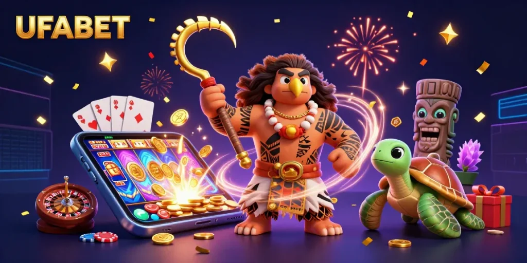 Engage in winning opportunities at UFABET with vibrant gaming elements and characters.