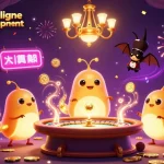 Jouez dans un casino en ligne qui paye rapidement avec cette illustration dynamique d'un casino éclairé par des vers luisants.