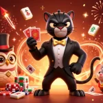 Plongez dans l'univers des paris avec bookmaker hors arjel, où une panthère élégante distribue des cartes.