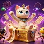 Engage with ufabet เข้าสู่ระบบ in a vibrant casino scene featuring dynamic lottery elements and joyful characters.