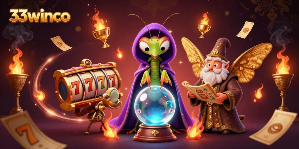 33winco players enjoy vibrant slot games with 3D characters and golden prizes in immersive action