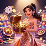 Spin and win big at slot 5k with vibrant gameplay and treasures overflowing in a captivating scene.