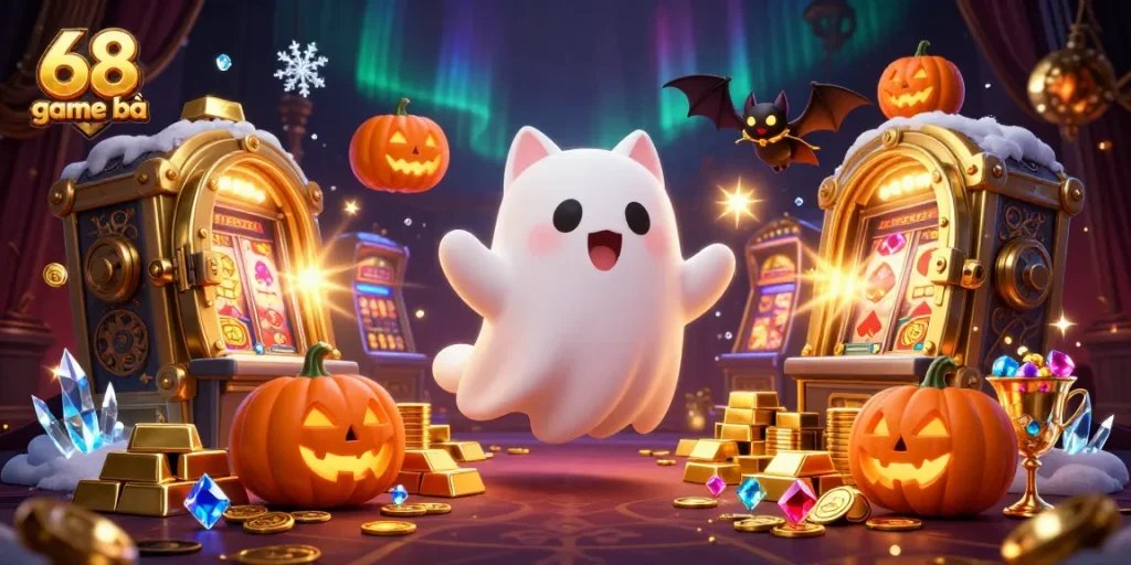 Join in the fun with 68 game bài at this magical haunted casino featuring delightful characters.
