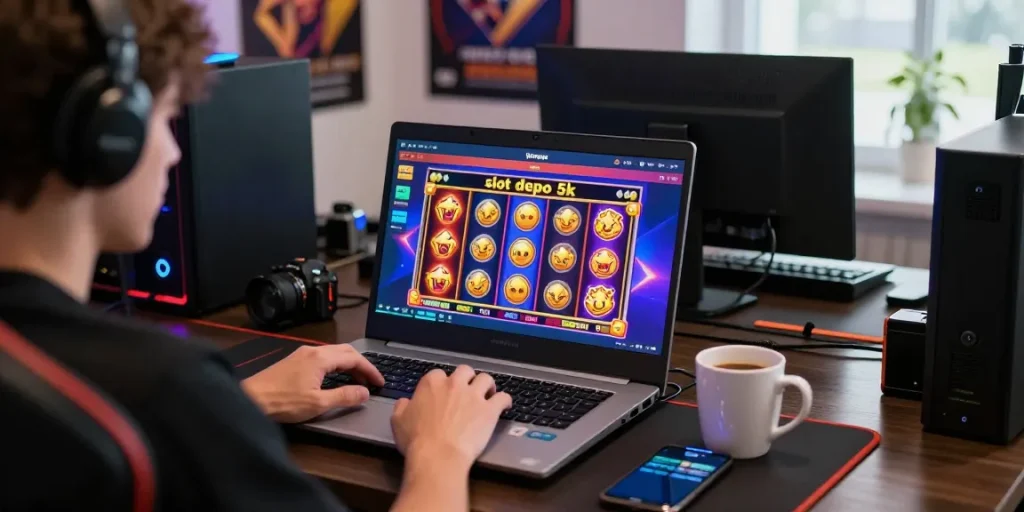 Exciting online gaming session showcasing slot depo 5k gaming options with vibrant visuals and engaging atmosphere.