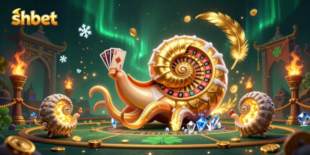 Engage in thrilling adventures at shbet with an ancient nautilus casino scene featuring roulette and cards.