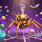 Scopri i migliori siti di poker online con un'illustrazione 3D ricca di elementi e colori vivaci.