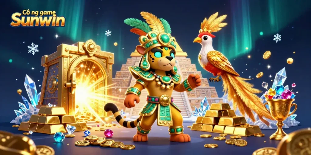 Engage with Cổng game Sunwin in a vibrant casino adventure featuring treasure and luck.