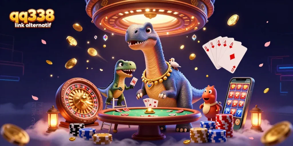 Experience thrilling gameplay through the qq338 link alternatif, showcasing stunning casino elements in action.