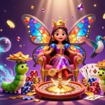 Experience the excitement of the best aussie online casino with vibrant casino elements and characters.