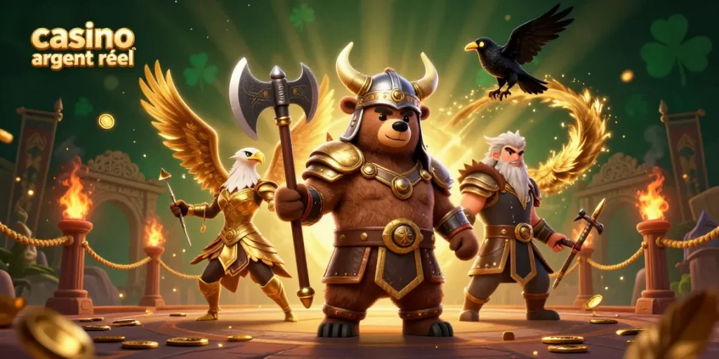 Profitez de scènes palpitantes de casino en ligne argent réel avec des personnages animés et des jeux captivants.