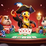 Engage with z188's thrilling casino experience featuring a lively 3D pirate scene.