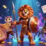 Découvrez le nouveau casino en ligne avec un lion spartiate et des éléments de jeu captivants.