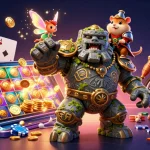 khám phá w88 với hình ảnh golem bảo vệ kỳ diệu và knight nhỏ trong thế giới casino