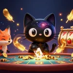 Experience thrilling gameplay with 888vi, a dynamic casino scene featuring cosmic characters and rich game elements.