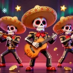 Engage in thrilling betting with situs login SBO featuring vibrant mariachi characters and gaming elements.