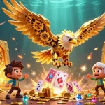 Engage in excitement with 88i's golden eagle soaring through a dazzling casino scene.