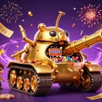 Engage with vb88's exciting casino experience inside a golden beetle tank bursting with prizes.